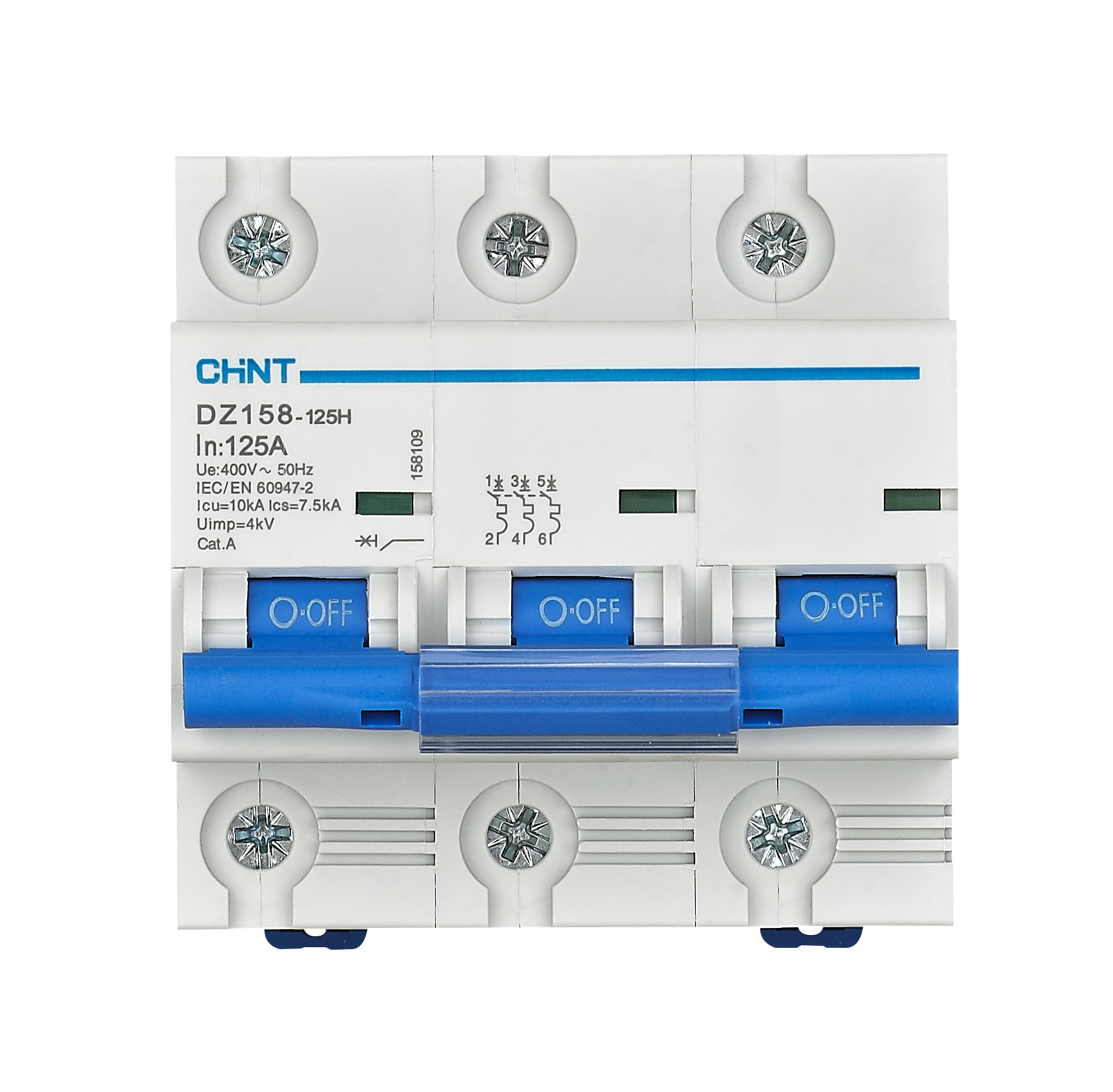 DZ158-125H  125A 3P-MCCB-Front
